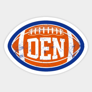 DEN Retro Football - Royal Blue Sticker